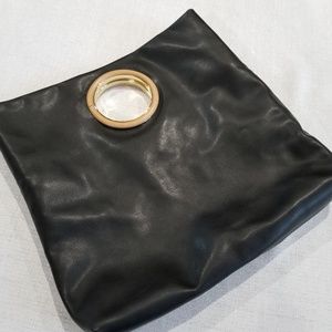 ZARA TRF Black Clutch Foldable Vegan Friendly